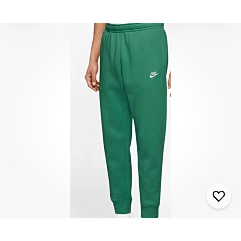 Nike NSW Cuff Fleece Sweatpants‎ Joggers Kelly Green Men's M Snap Pocket Logo